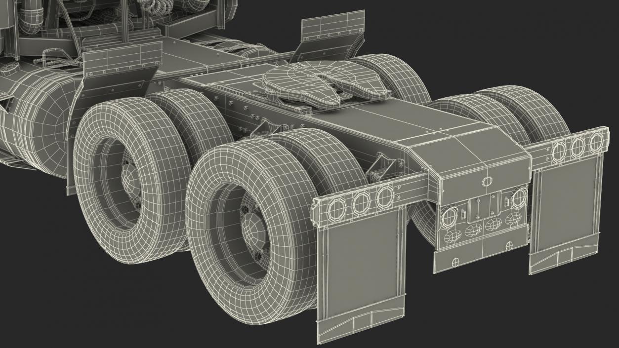 3D model Cabover Truck Rigged