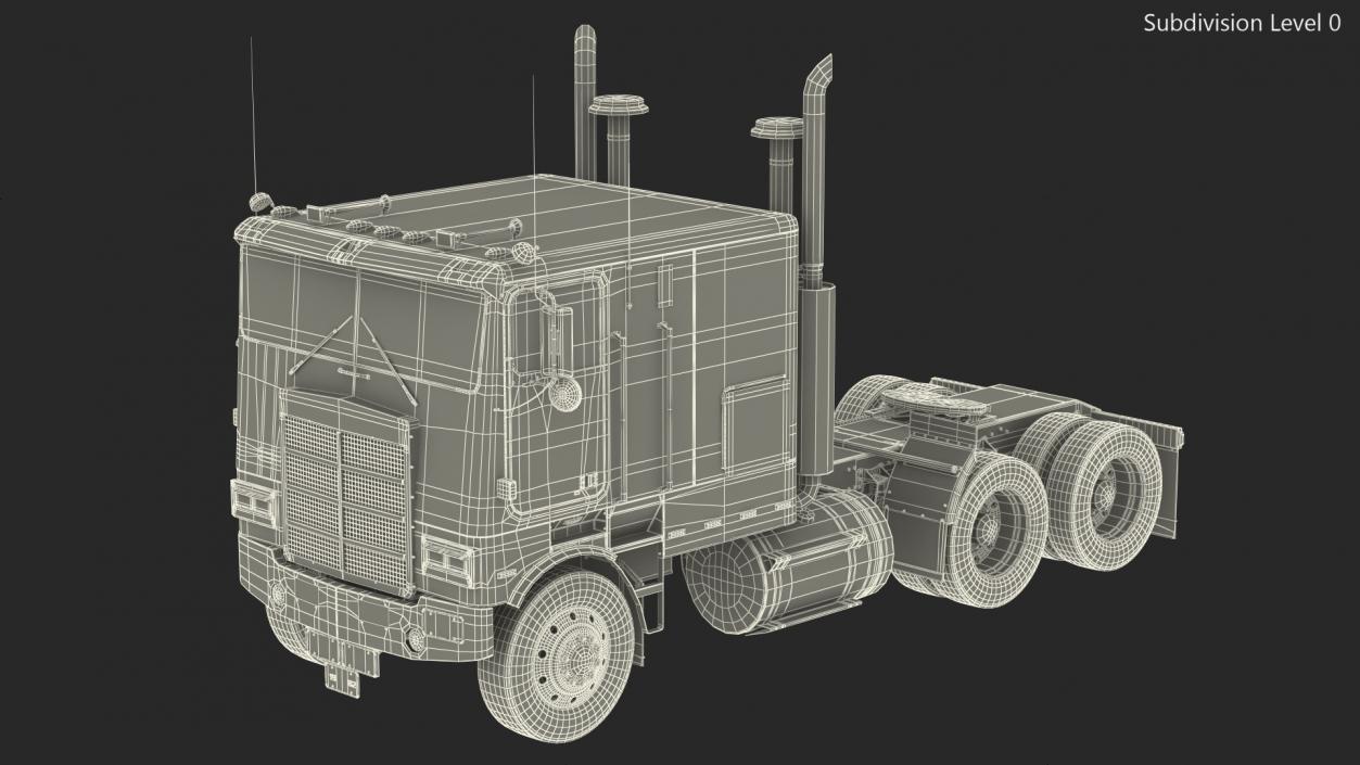 3D model Cabover Truck Rigged