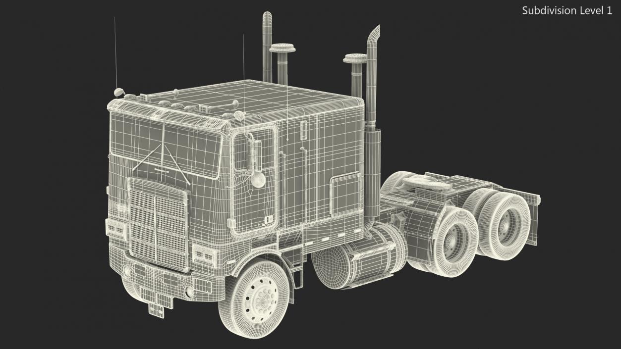 3D model Cabover Truck Rigged