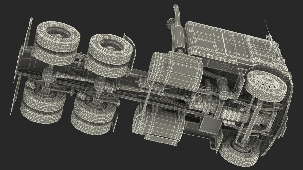 3D model Cabover Truck Rigged