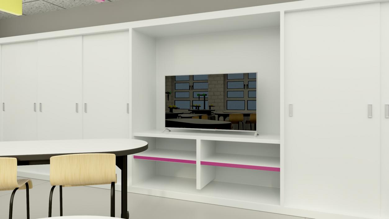 3D Modern Interior of the School Chemistry Classroom 2