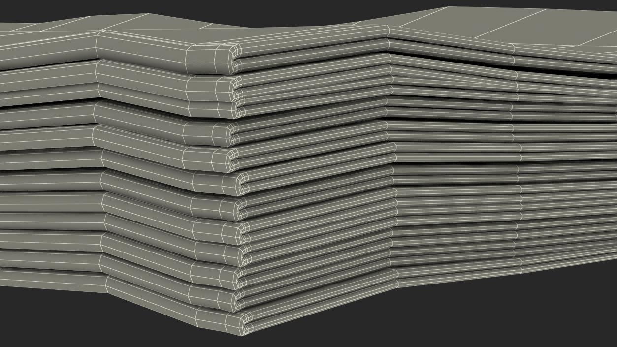 Stack of White Napkins 3D