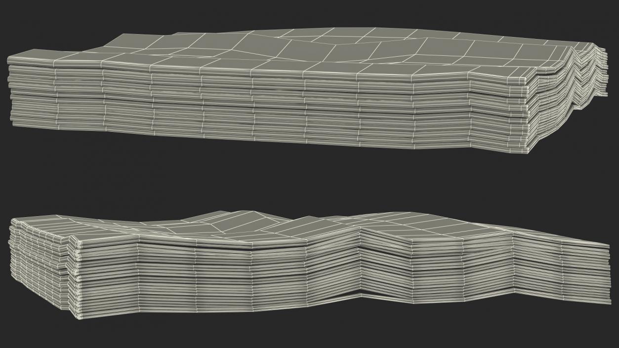 Stack of White Napkins 3D