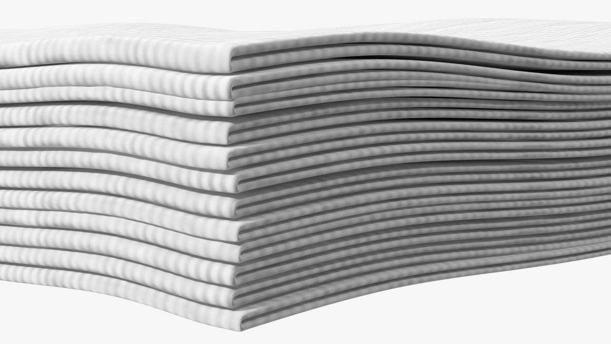 Stack of White Napkins 3D