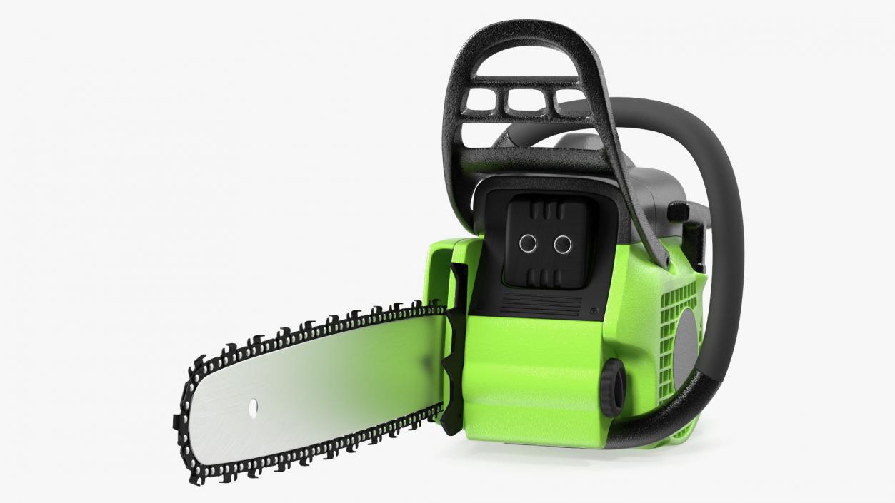 3D Gas Chainsaw Green Case model