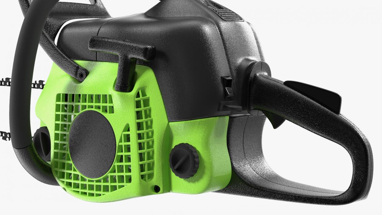 3D Gas Chainsaw Green Case model