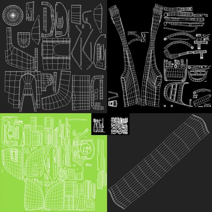 3D Gas Chainsaw Green Case model