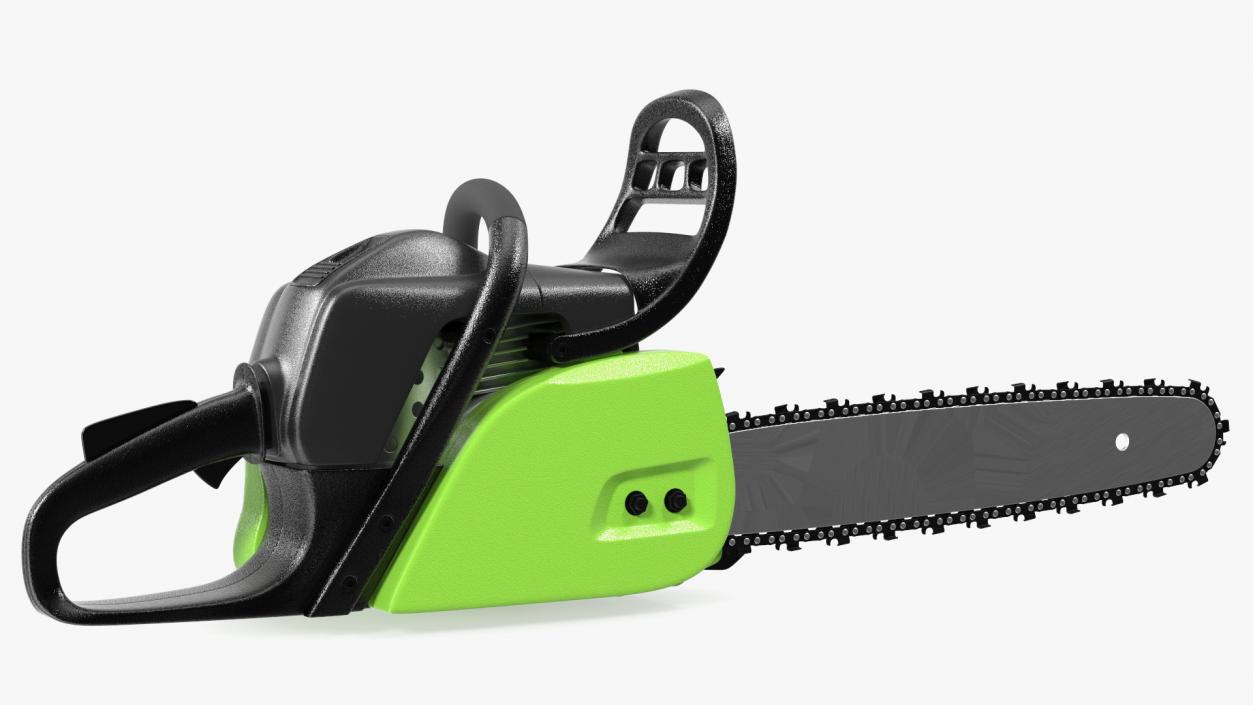 3D Gas Chainsaw Green Case model