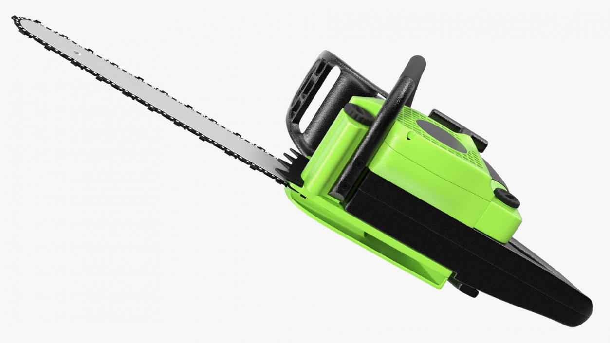 3D Gas Chainsaw Green Case model