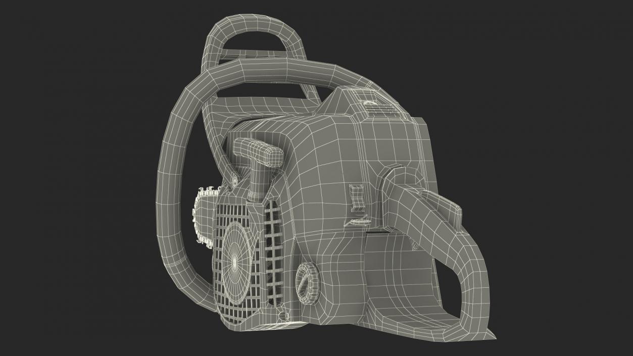 3D Gas Chainsaw Green Case model