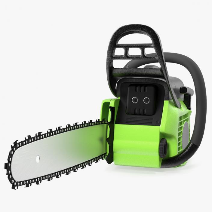 3D Gas Chainsaw Green Case model