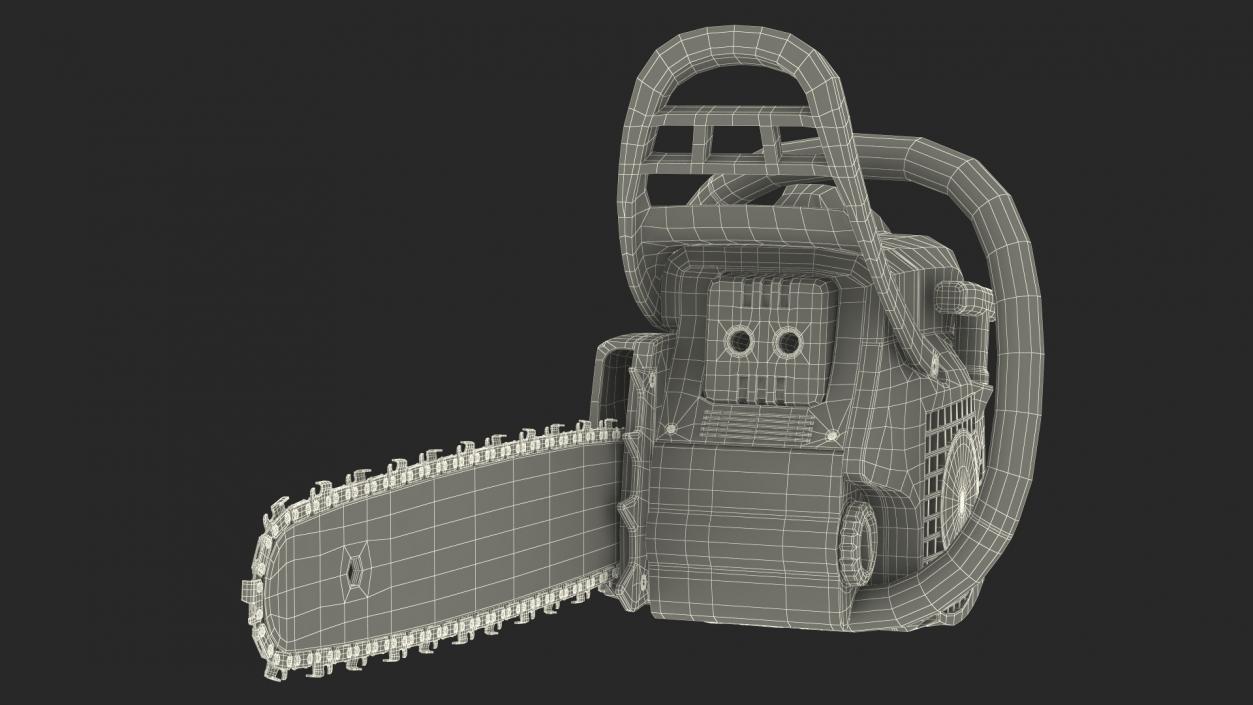 3D Gas Chainsaw Green Case model