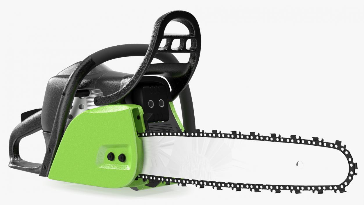 3D Gas Chainsaw Green Case model