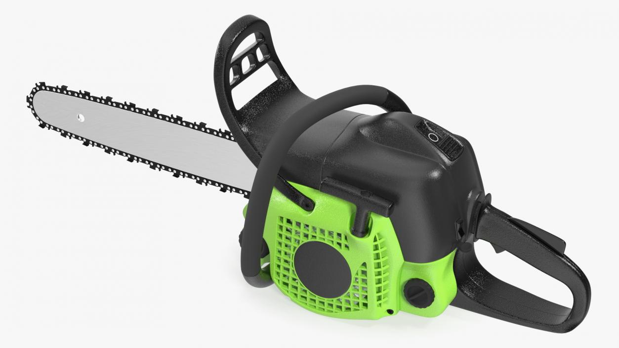 3D Gas Chainsaw Green Case model