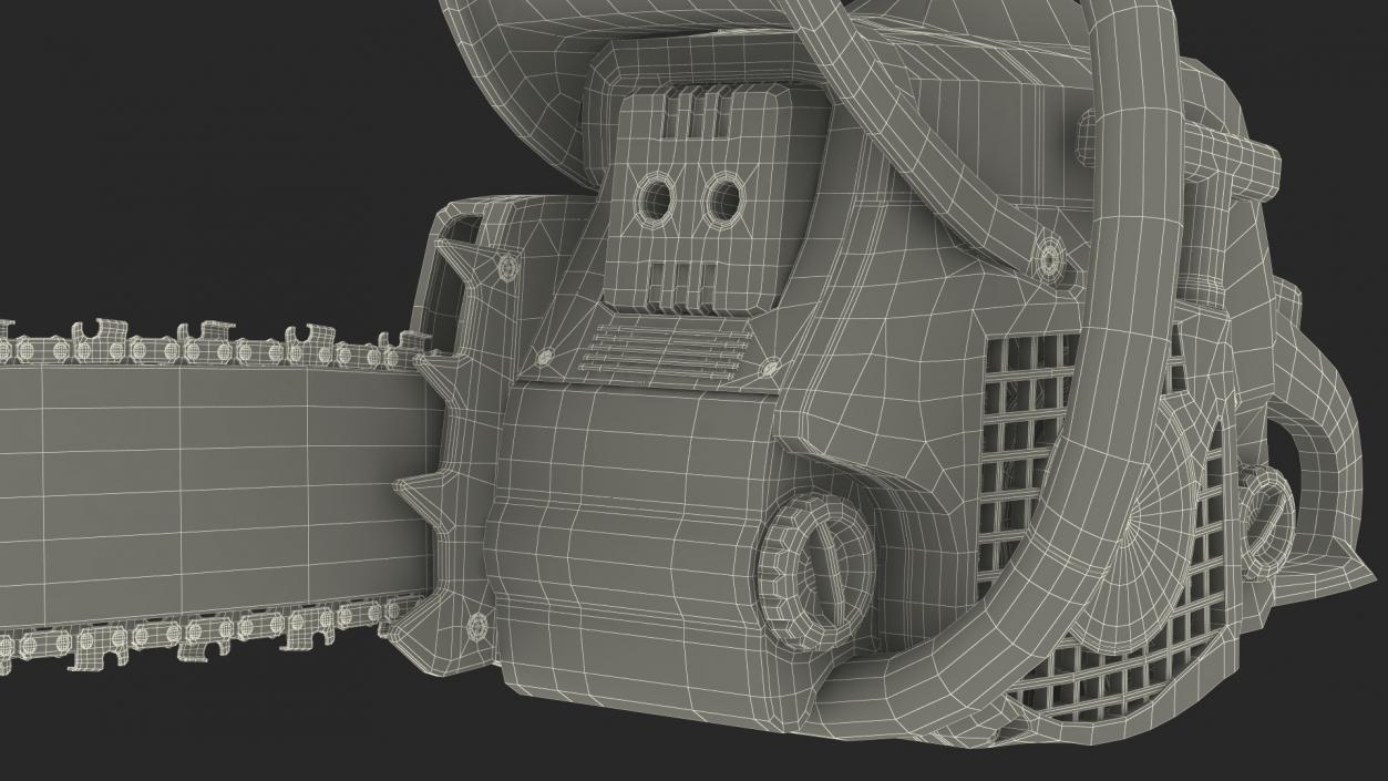 3D Gas Chainsaw Green Case model