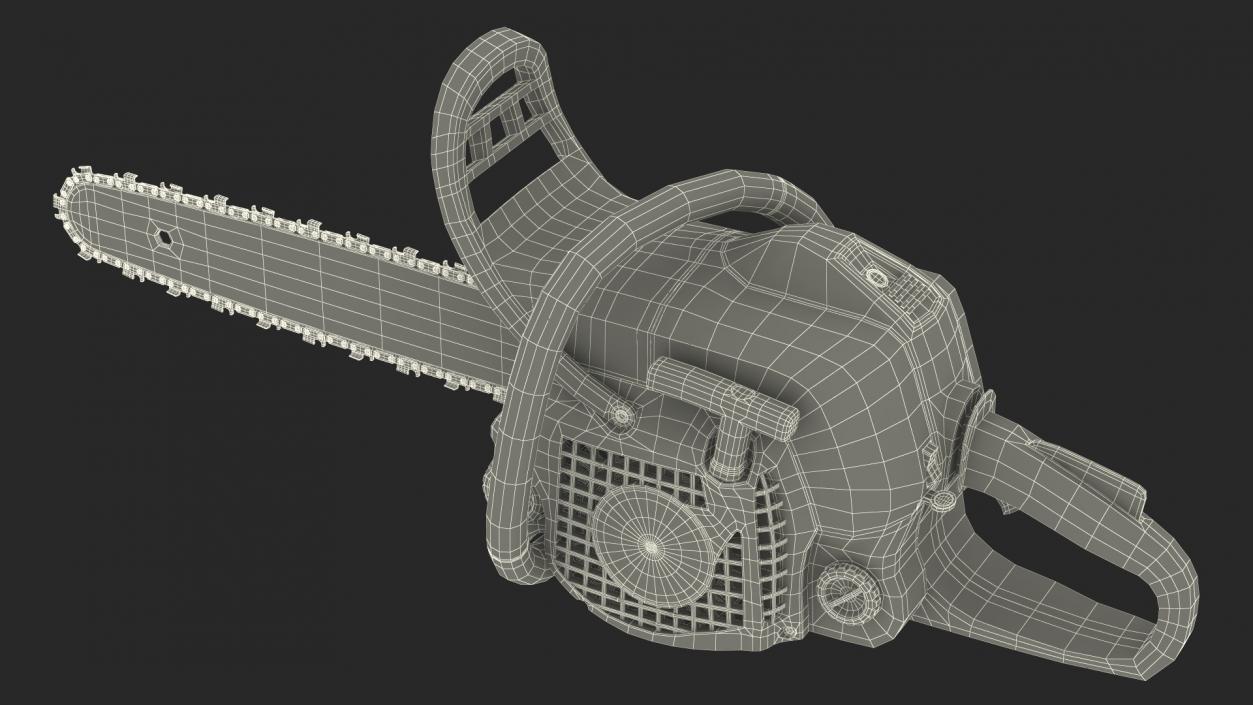 3D Gas Chainsaw Green Case model