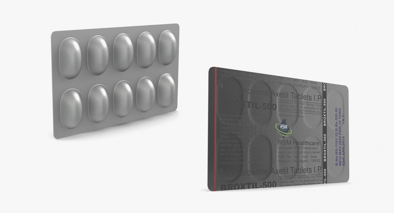 Pills Packs Collection 3D