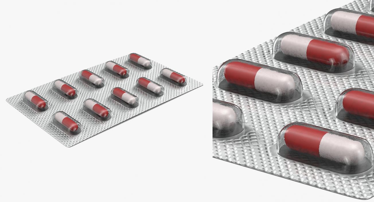 Pills Packs Collection 3D