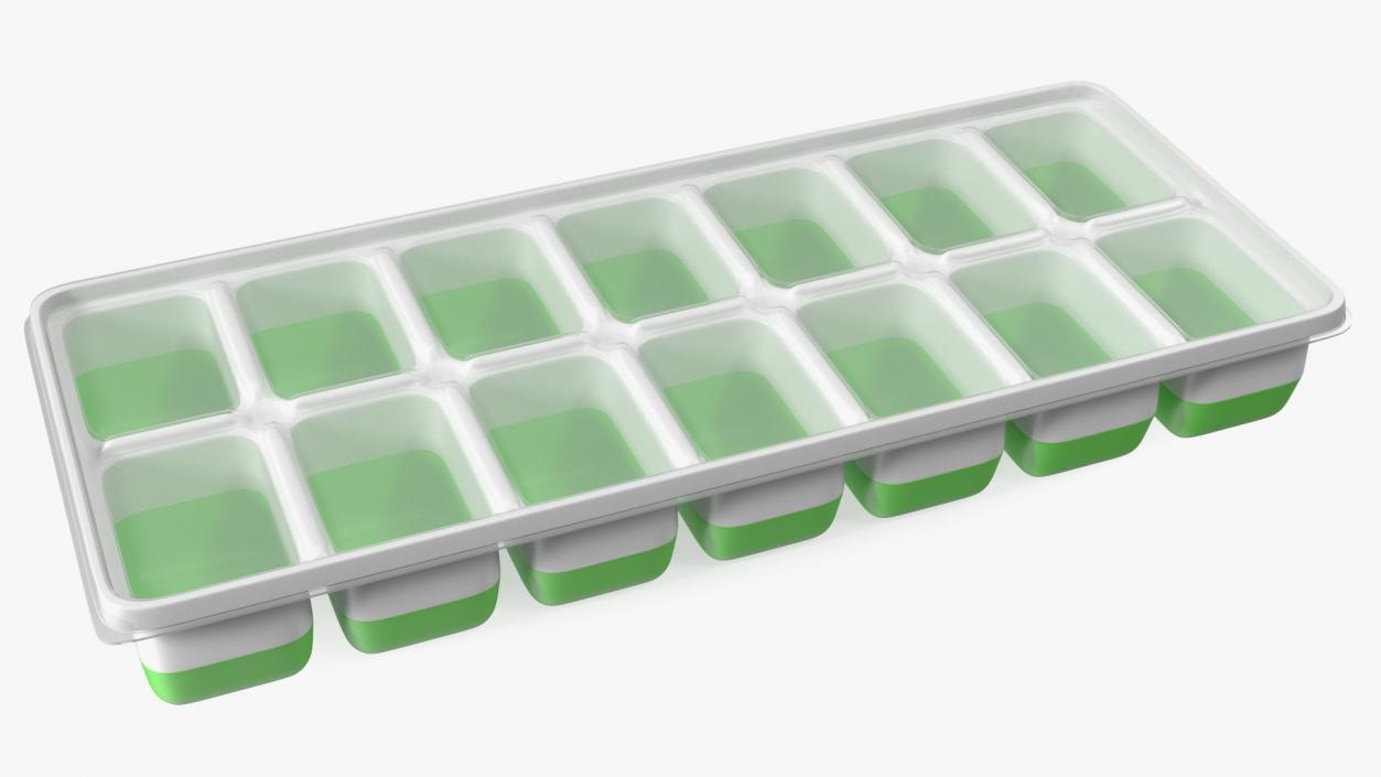 3D Flexible Ice Cube Mold Green model