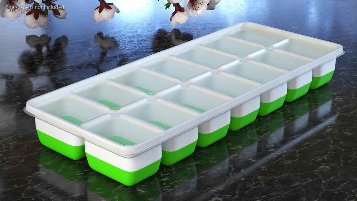 3D Flexible Ice Cube Mold Green model