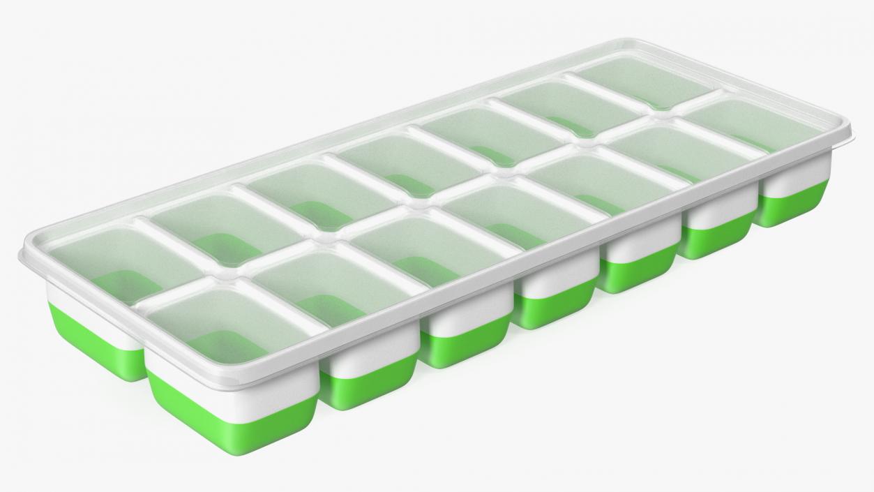 3D Flexible Ice Cube Mold Green model