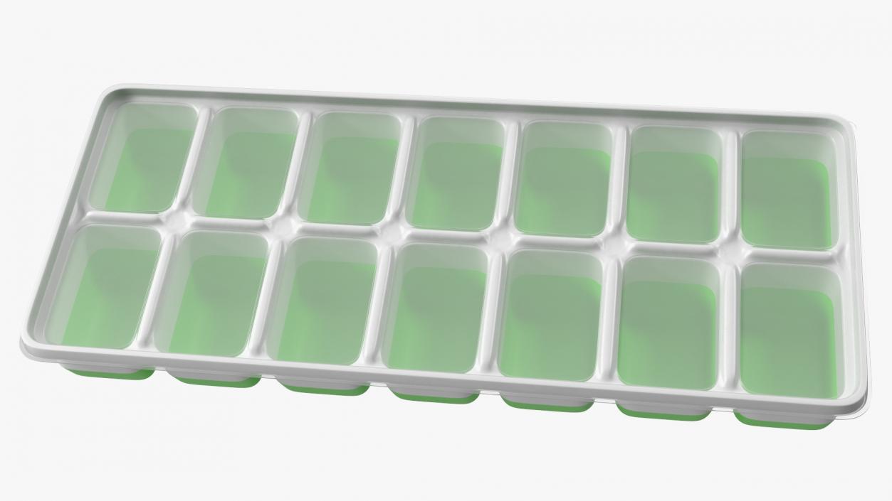 3D Flexible Ice Cube Mold Green model