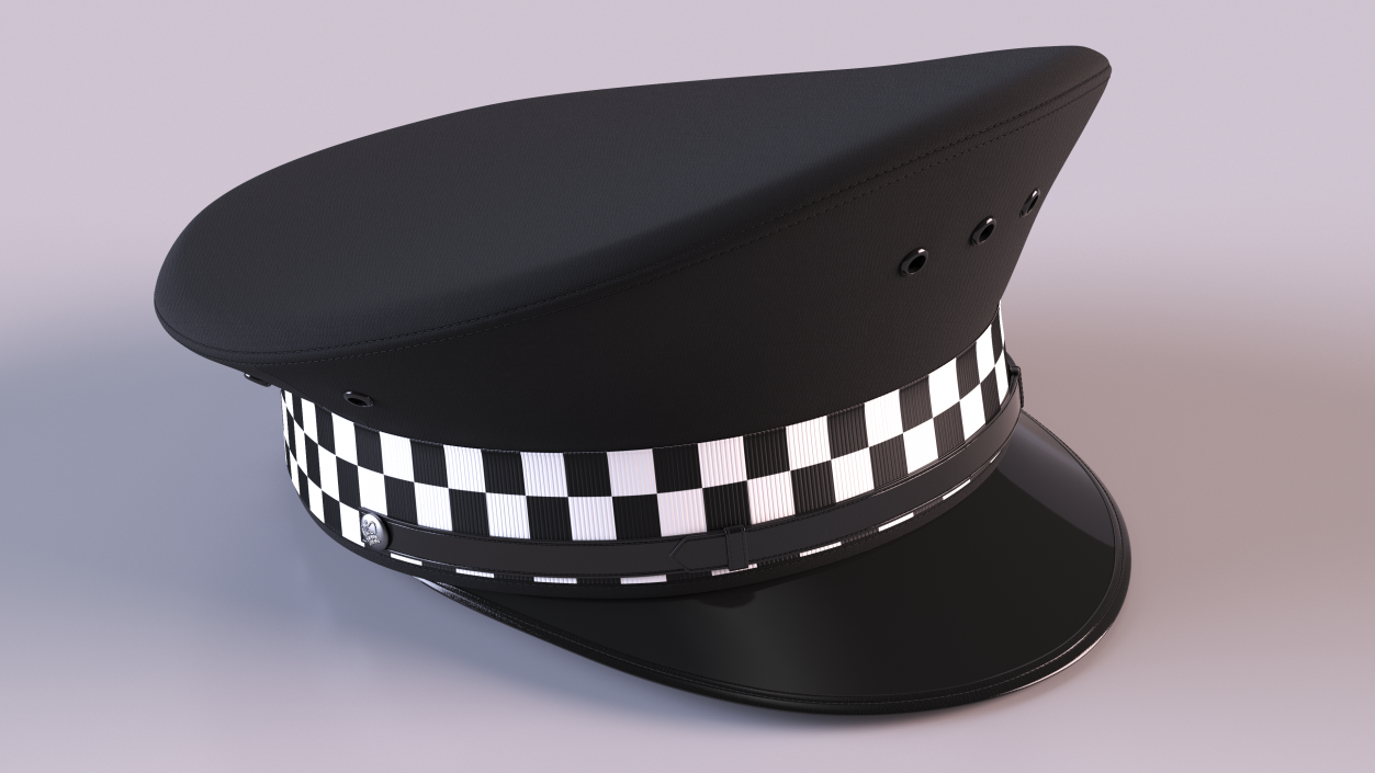 3D British Police Force Peaked Cap