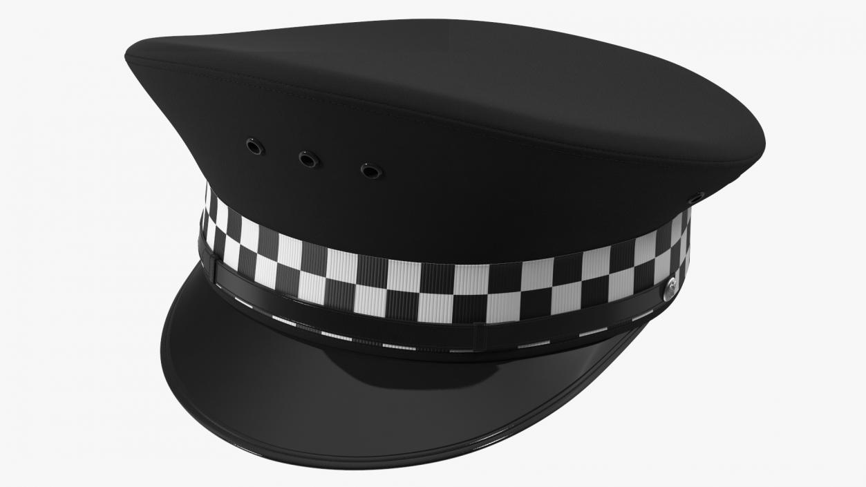 3D British Police Force Peaked Cap