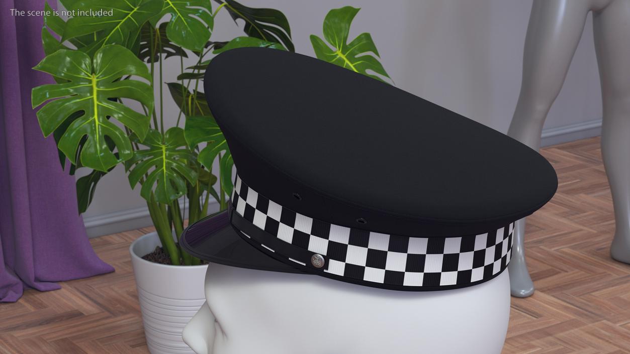 3D British Police Force Peaked Cap