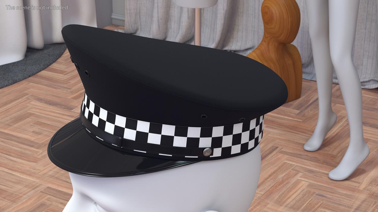 3D British Police Force Peaked Cap