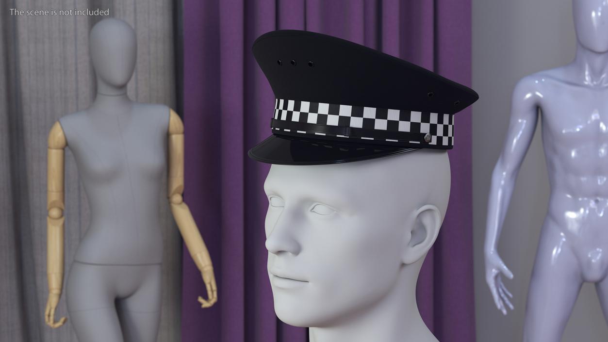 3D British Police Force Peaked Cap