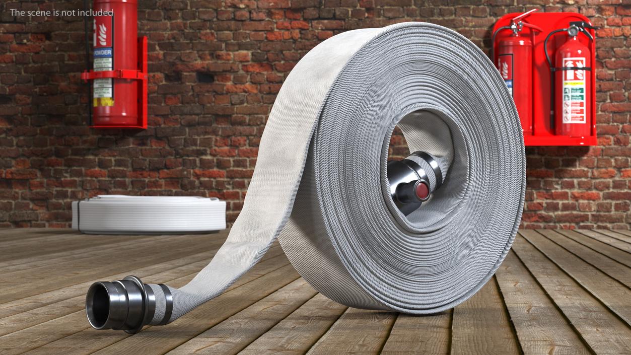 3D model Rolled Up Fire Hose White