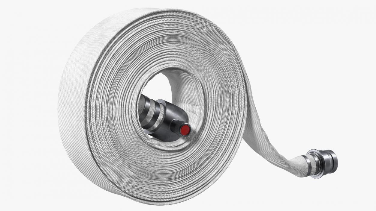 3D model Rolled Up Fire Hose White