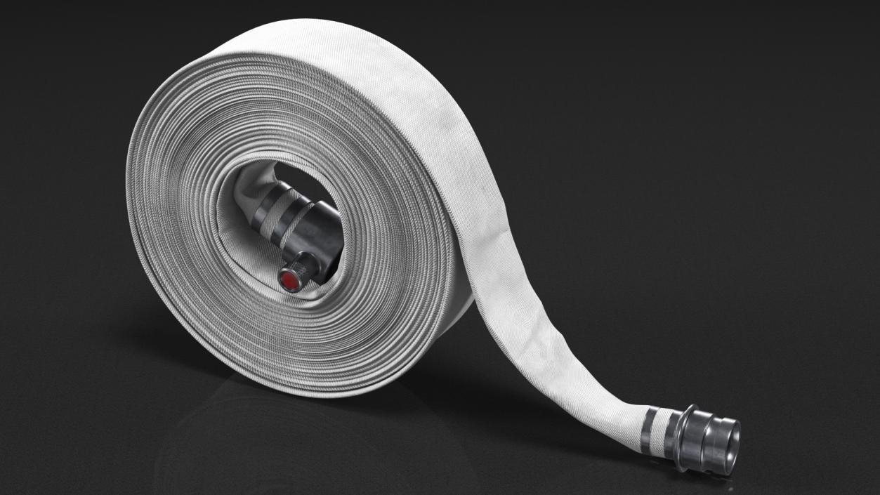 3D model Rolled Up Fire Hose White