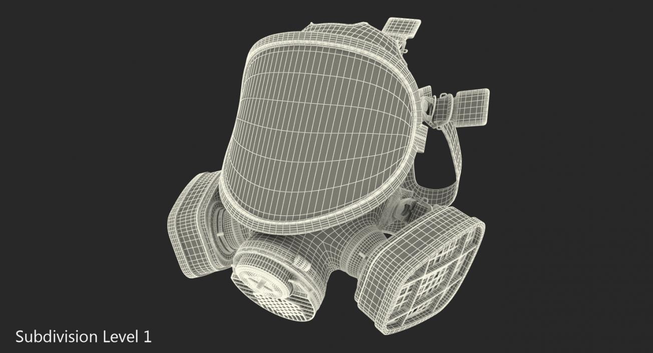 3M 7000 Series Silicone Respirator 3D model