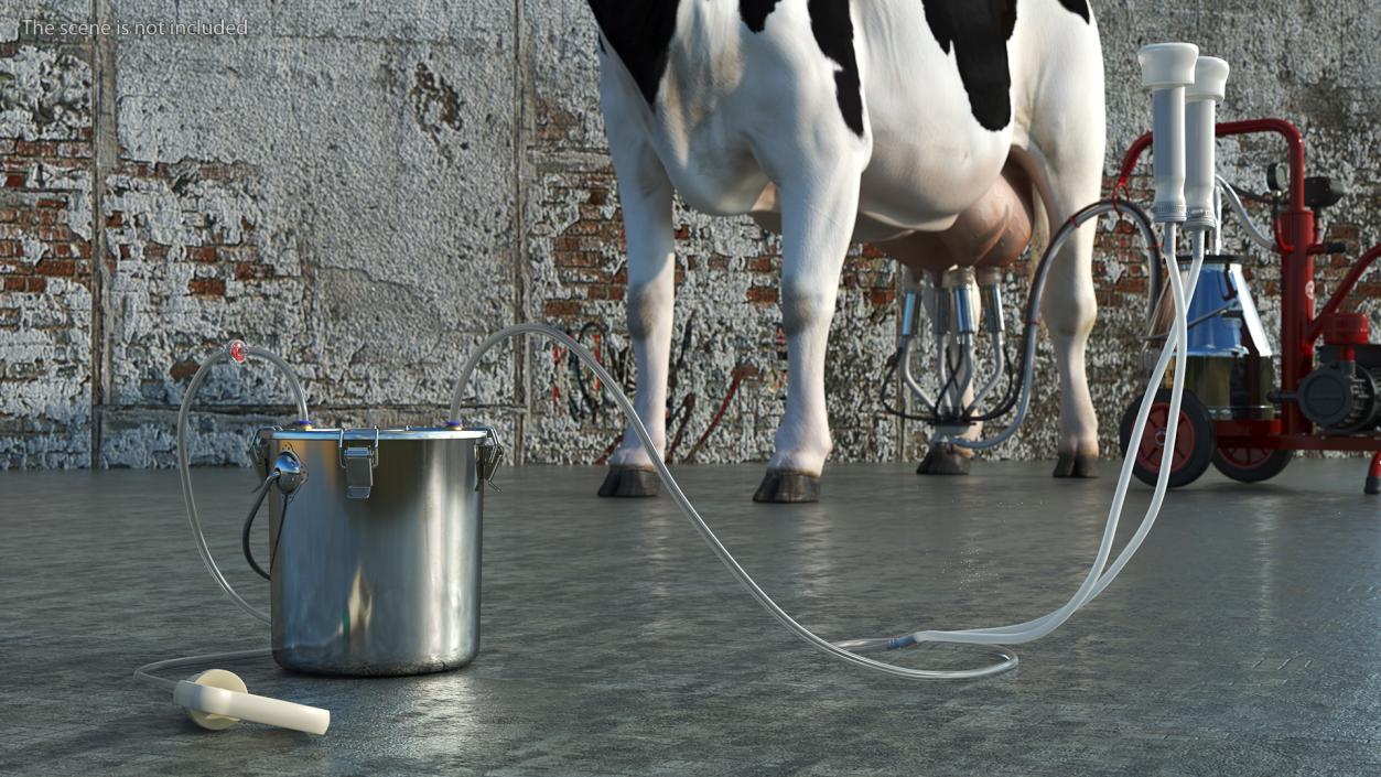 3D Portable Hand Operated Milking Machine model