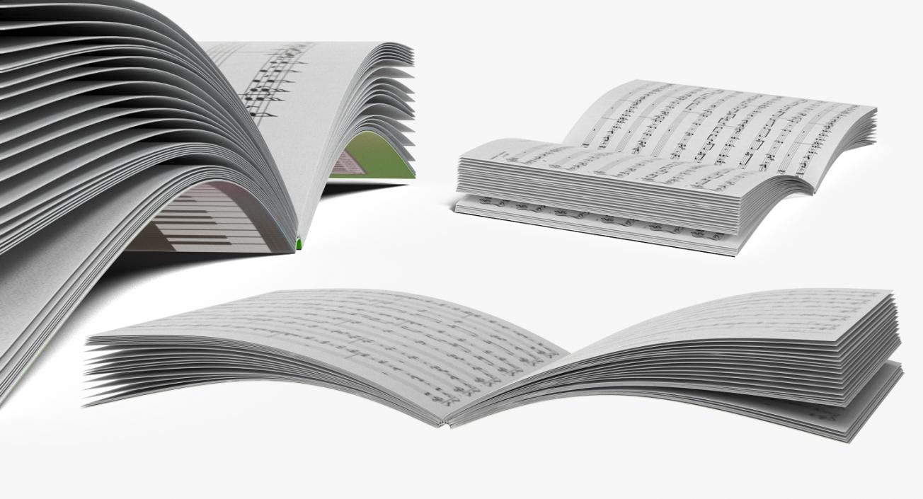 3D Music Notes Book