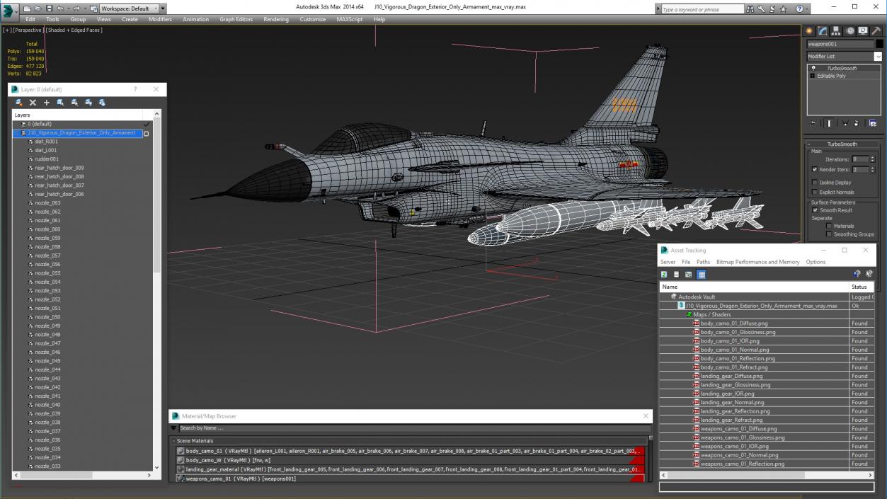 J10 Vigorous Dragon Exterior Only Armament 3D