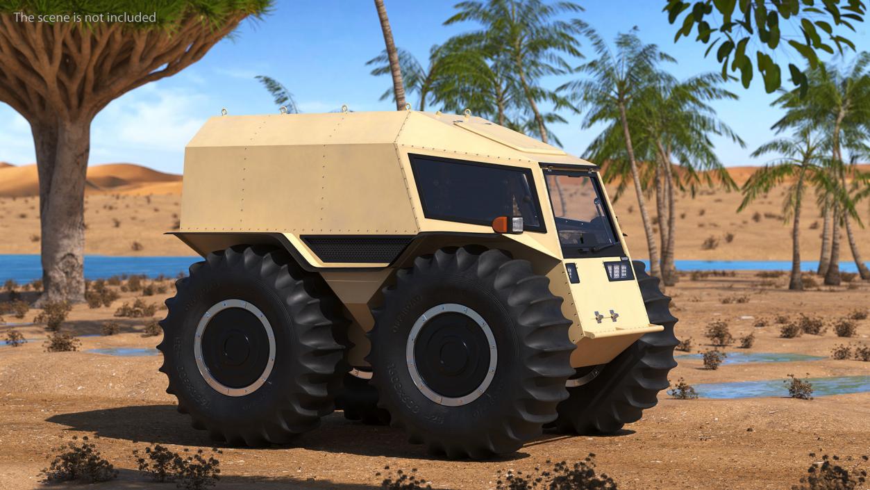 3D Sherp ATV Rigged