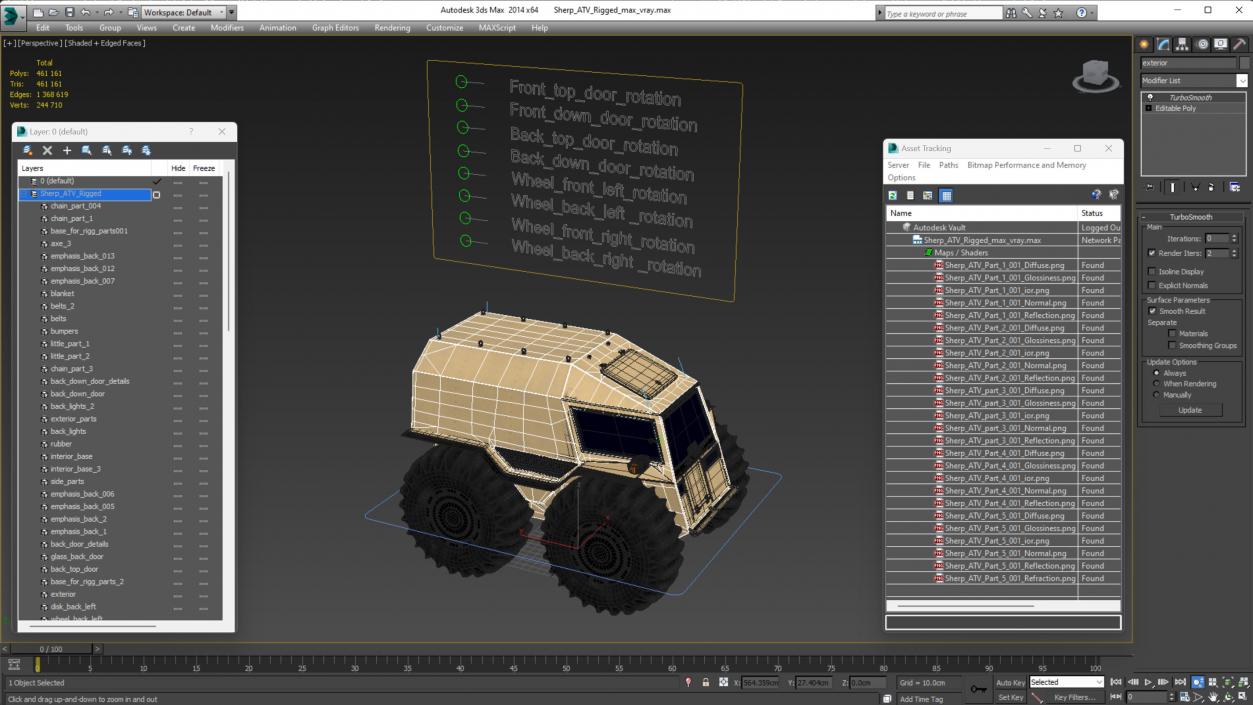 3D Sherp ATV Rigged