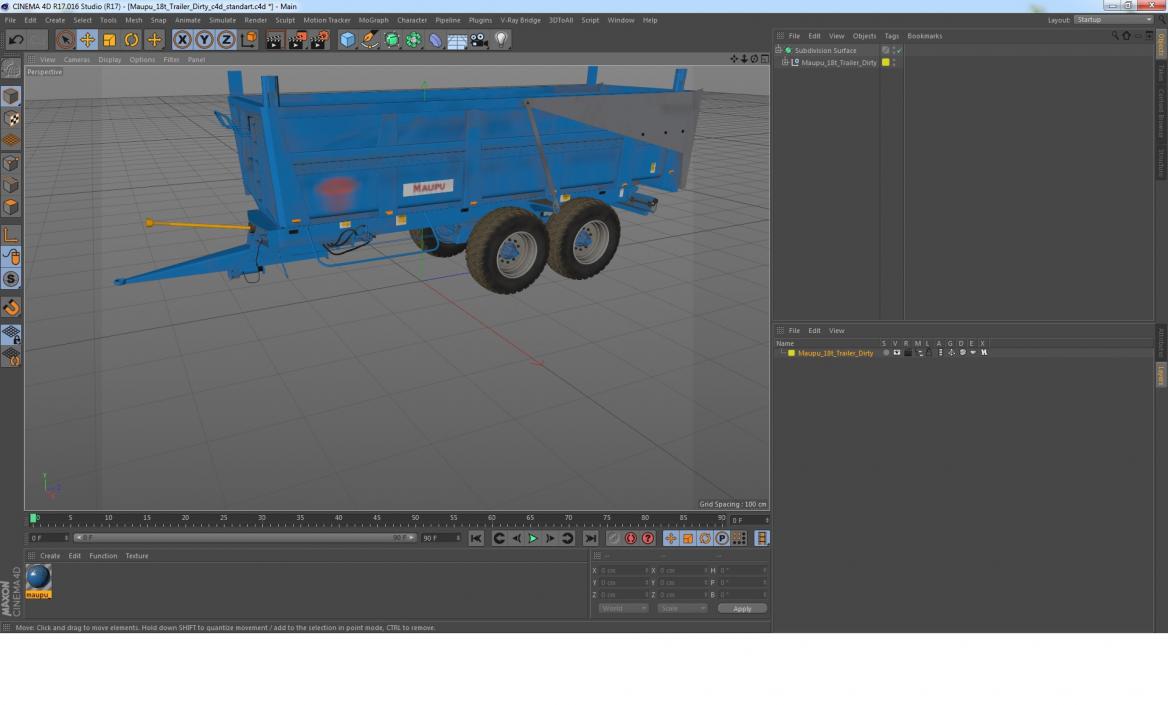 3D Maupu 18t Trailer Dirty model