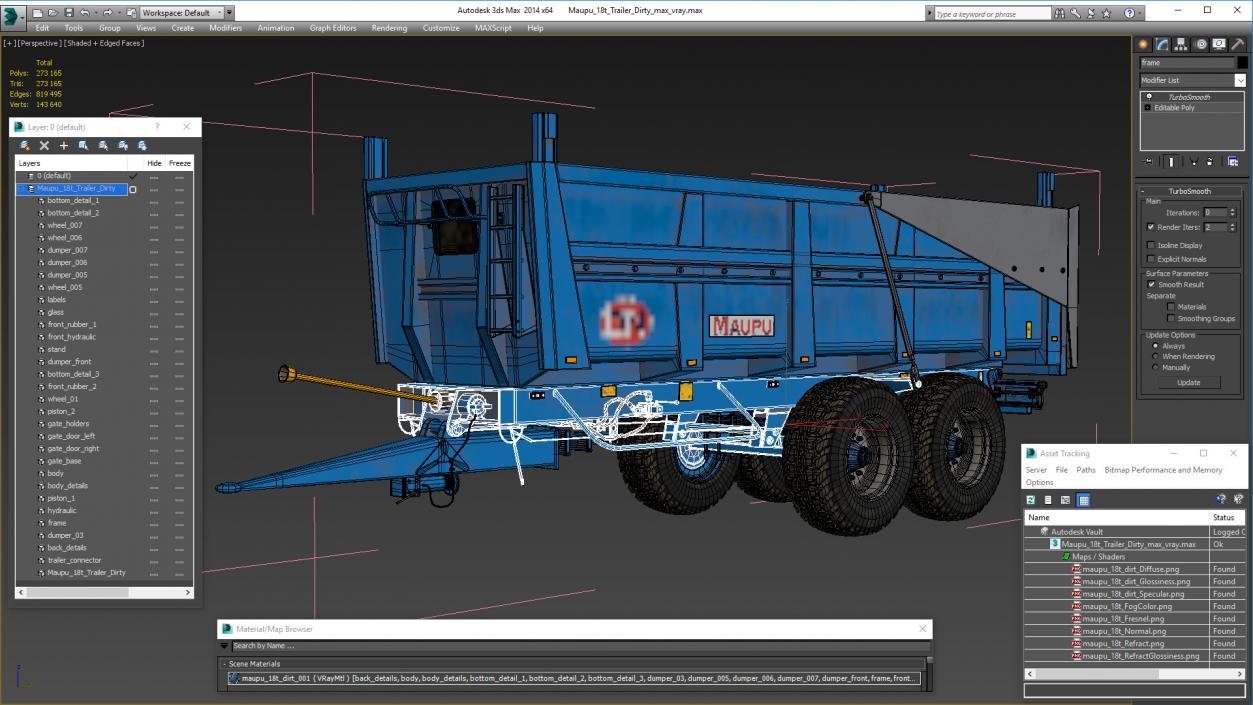 3D Maupu 18t Trailer Dirty model