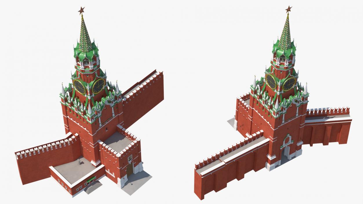 3D model Moscow Kremlin Spasskaya Tower