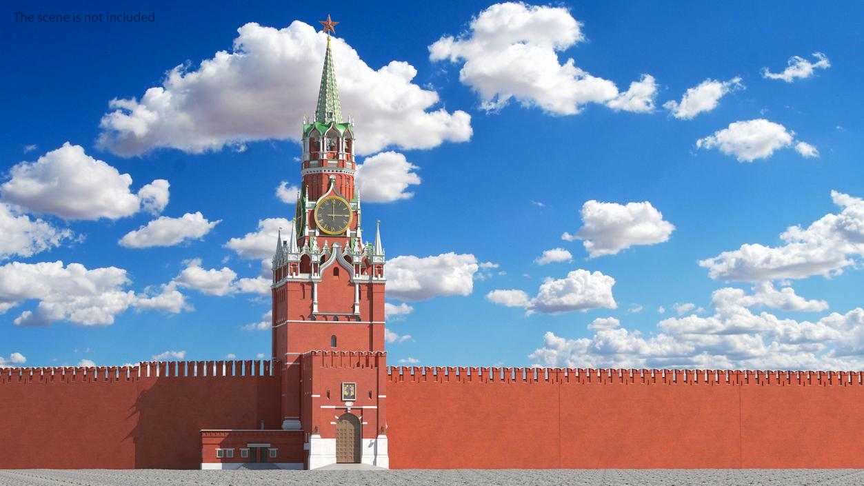 3D model Moscow Kremlin Spasskaya Tower