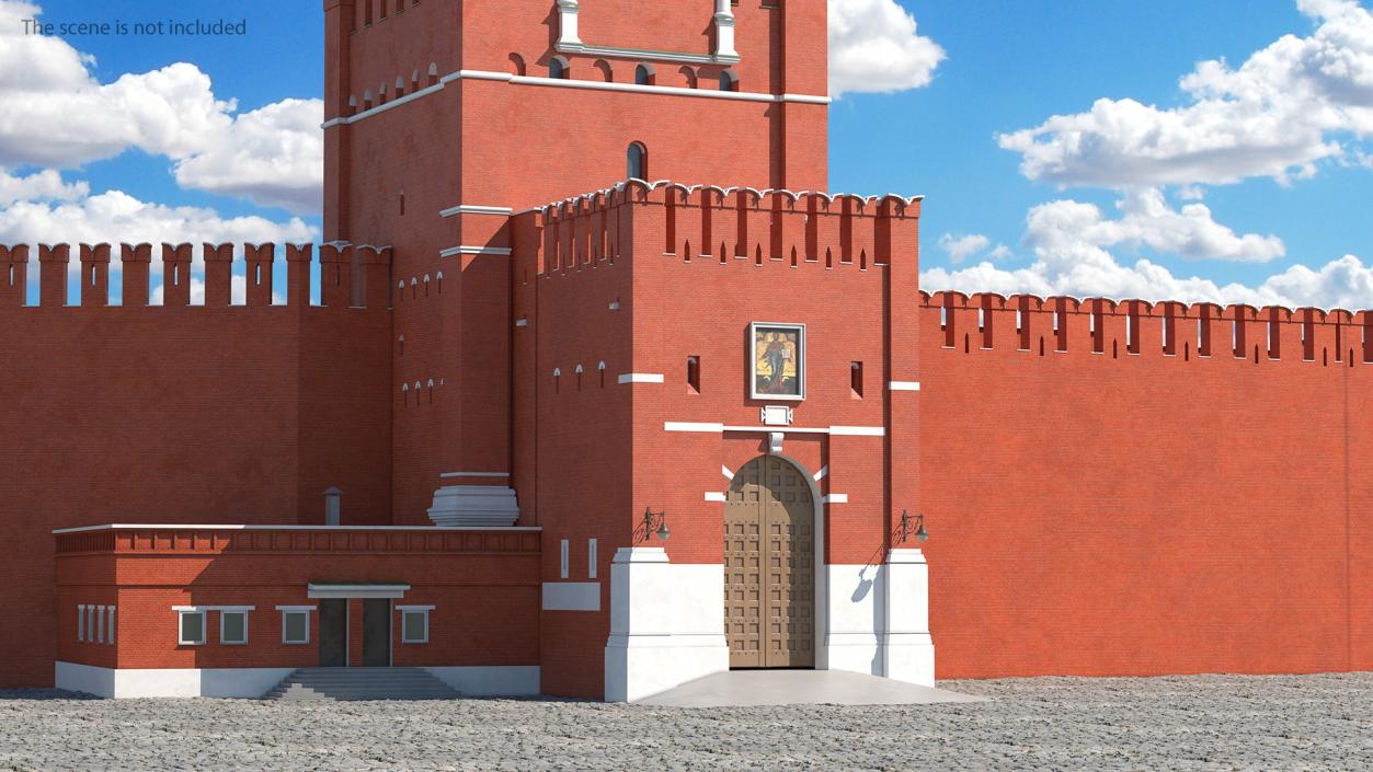 3D model Moscow Kremlin Spasskaya Tower