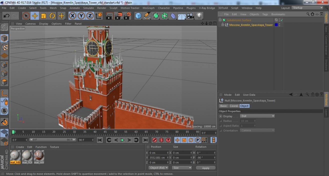 3D model Moscow Kremlin Spasskaya Tower