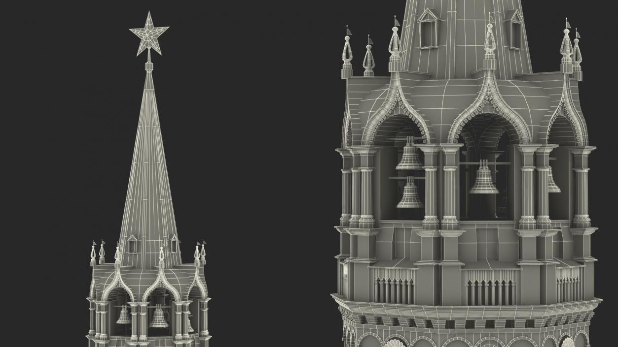 3D model Moscow Kremlin Spasskaya Tower