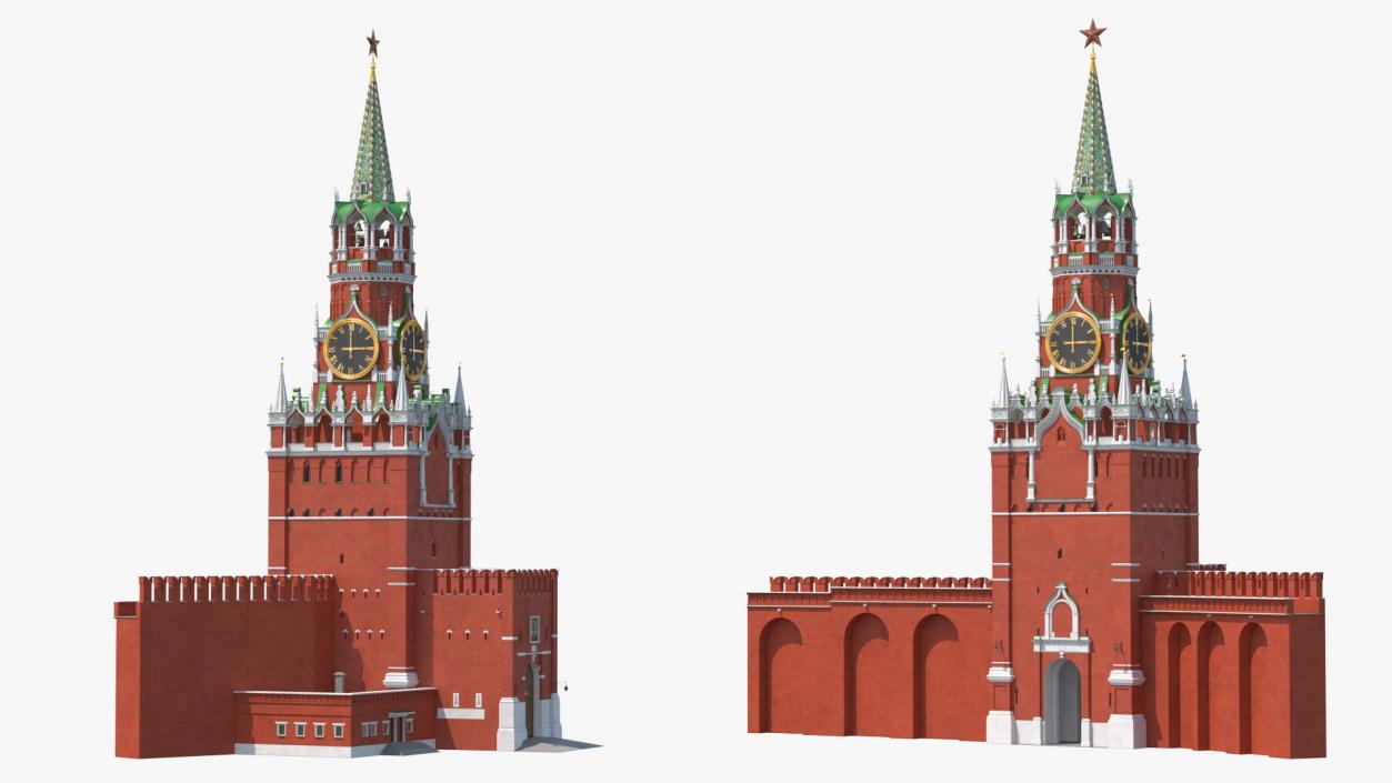 3D model Moscow Kremlin Spasskaya Tower