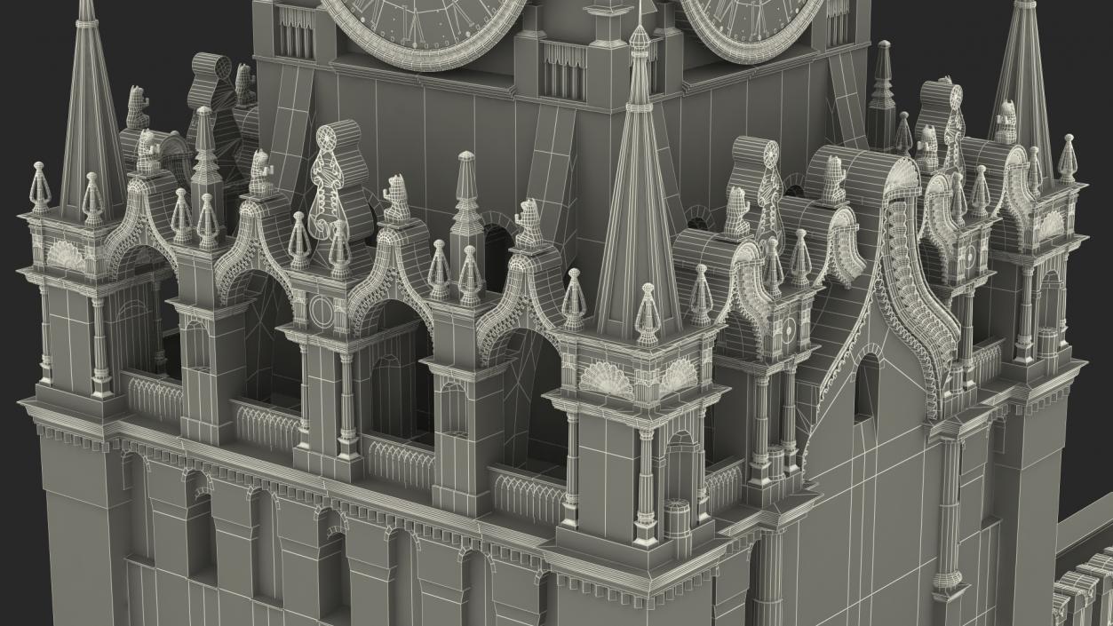 3D model Moscow Kremlin Spasskaya Tower