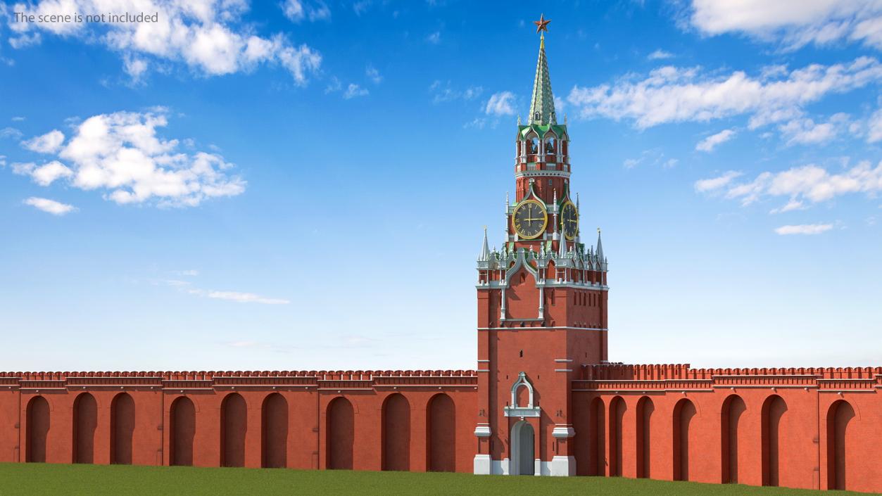 3D model Moscow Kremlin Spasskaya Tower